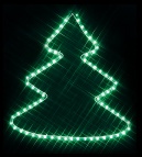 эл.гирл. елочка зеленая 50*50см из дюралайта с контроллером i-r-p2tr-c-n