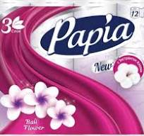 бумага туалетная 3-сл. (12 рул.*16,8м) балийский цветок 5080739 /papia