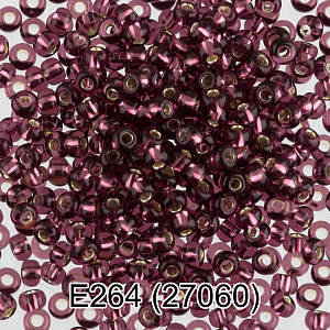 бисер чехия 5г 10/0 2.3мм сиреневый 1-й сорт, е264 27060 /gamma