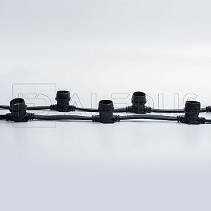 белт лайт aledus бухта 50 м, черный провод, пвх, шаг 20 см, е27