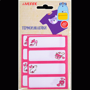набор именных термонаклеек для текстиля 60*20см 8шт 4дизайна too cute girl 8004311 /devente