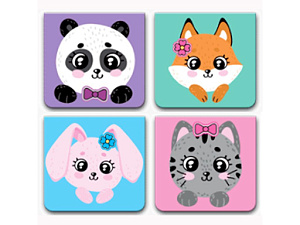 набор закладок магнитных  4шт. 100% cute 35*33мм в сложеннов виде,  8065004 /devente