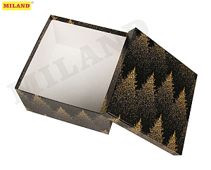 коробка подарочная 17,5*17,5*10 зимний лес нк-0599 /miland