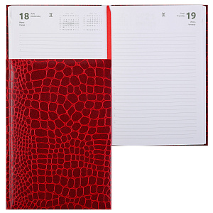 ежедневник датированный /attomex arkona а5  336с 1ляссе, бумвинил с порол.красный 2332557