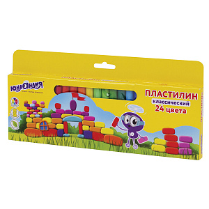 пластилин 24цв. 480г к/к, архитектор, высшее качество, 105031 /юнландия