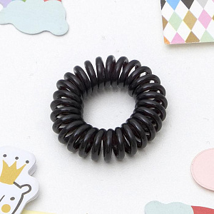 резинка для волос пружинка 3,5см черная 1145950