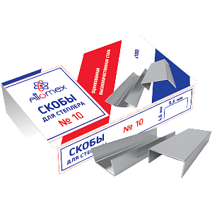 скобы n 10 1000шт. оцинкованные 4141301 /attomex изображение скобы n 10 1000шт. оцинкованные 4141301 /attomex