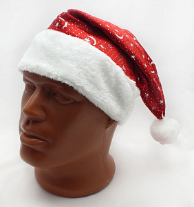 колпак деда  мороза 38*28см плюш 79140