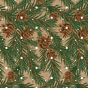 бумага крафт 70*100см еловые ветки wap-03 №15 /stilerra