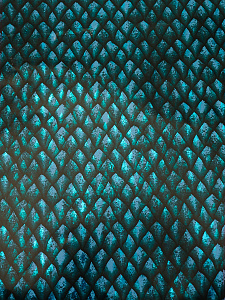 бумага упаковочная 70*100см бирюзовая чешуя тиснение фольгой уб-7997 /miland
