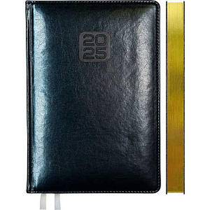 ежедневник датированный /devente  а5 352с bravo. 7бц, исккожа, поролон, золотрез, синий 2232505