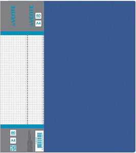 папка с 80 файлами  30мкм, 0.8мм, сменная этикетка, синяя, 3106402, а80-821  /deventе