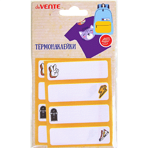 набор именных термонаклеек для текстиля 60*20см 8шт 4дизайна skate 8004312 /devente