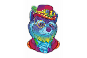 контурный пазл 100 енот steampunk деревянный hd20015 /hobby day