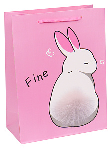 пакет бумажный 26*32*10 пушистый кролик, мат.ламин, ппк-1916 /dream cards изображение пакет бумажный 26*32*10 пушистый кролик, мат.ламин, ппк-1916 /dream cards фото