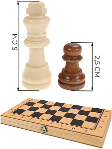 шахматы дерев. в коробке 290*145*30 ин-4132  /рыжийкот