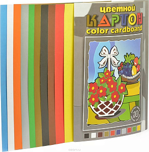 картон а3, 10цветов, 10листов, натюрморт нкц203/3 /лилия