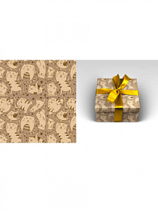 бумага упаковочная 70*100см котики крафт 90г/м2 уб-1587 /optima изображение бумага упаковочная 70*100см котики крафт 90г/м2 уб-1587 /optima фото