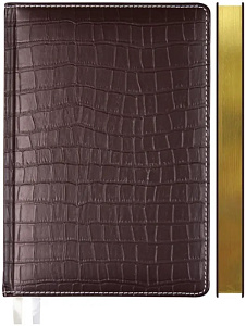 ежедневник датированный /devente  а5 352с wild тв.обл. поролон, крем.блок, золотой рез, темно-коричневый, 2232513