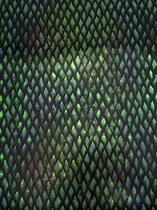 бумага упаковочная 70*100см зеленая чешуя тиснение фольгой уб-7998 /miland