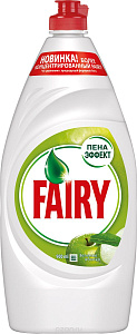 средство для мытья посуды 900мл зеленое яблоко /fairy