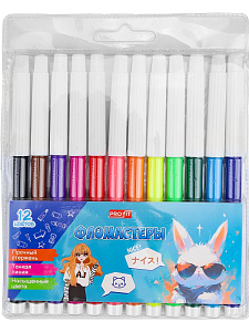 фломастеры 12цв аниме невент.колпачок, в блистере  фл-4879 /profit