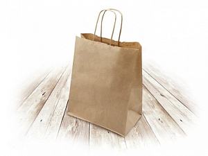 пакет из крафт-бумаги 26*15*35см ориджинал, крученая ручка, 39133-112 изображение пакет из крафт-бумаги 26*15*35см ориджинал, крученая ручка, 39133-112 фото