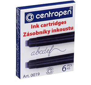 чернильная капсула синяя 0019/06 (компл. 6шт) /centropen