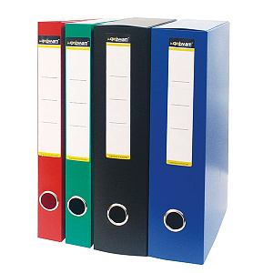 архивный короб на липучках 75мм  пластик 0,8мм черный  nb6375 /nформат