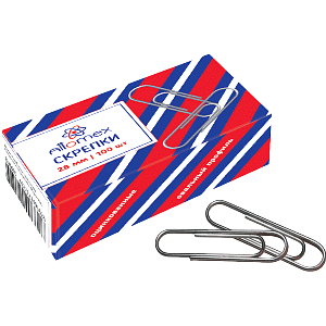 скрепки 28мм овальные оцинкованные 100шт. 4135601 /attomex изображение скрепки 28мм овальные оцинкованные 100шт. 4135601 /attomex