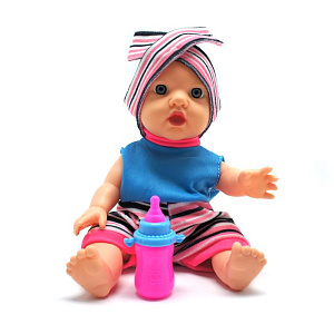 пупс с бутылочкой 19см, рюкзак 8047-а изображение пупс с бутылочкой 19см, рюкзак 8047-а