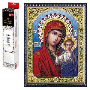 алмазная мозаика 30*40 пресвятая богородица на холсте, 62380 /феникс