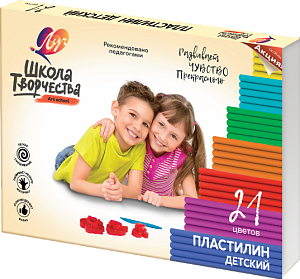 пластилин 21цв школа творчества 29с1765-08 /луч