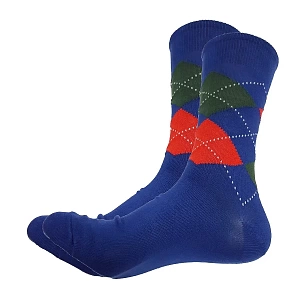 носки шотландка премиум, яркие и цветные, р-р 40-46, синие, 45781 /sova