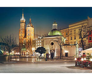 пазлы 1000 500*700 рыночная площадь в кракове  сн30004 /cherrypazzl