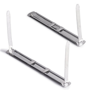 зажим-скоросшиватель с перфорацией (без папки) металлический 224622 /staff