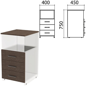 крышка и фасады ящиков для тумбы приставной "канц№ 400*450*750, венге тк31.16.2