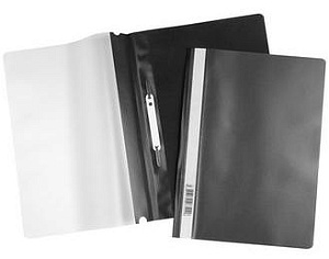 скоросшиватель а4 с прозрачной обложкой  черный 4301, 00101 /hatber