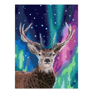 алмазная мозаика 30*40 северный олень (полное заполн.) ам-170 /lori