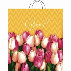 пакет с ручками, петля  40*42, апрель, 45мкм /инт фото