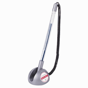 ручка на самоклеящейся подставке с пруж. "counter pen" , серебр. корпус, 143258 синяя /br