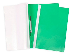 скоросшиватель а4 с прозрачной обложкой зеленый  4304, 00104 /hatber