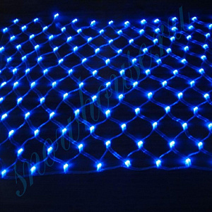 электрогирлянда 144л led сетка 1.5*1 синяя, провод прозр., посл.подкл (до 10 гирл.) ntld144-b-e