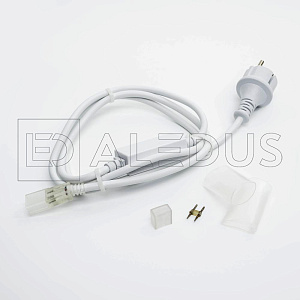 диодный мост для гибкого неона aledus 08х16 мм, 1.5 м, белый, комплект