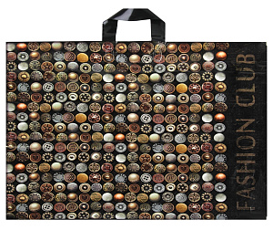 пакет с ручками, петля  60*50, фэшн клуб 70мкм  фото