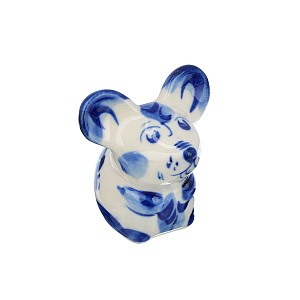 мышонок гжель фарфор 5,5*4,5*4см 398-318