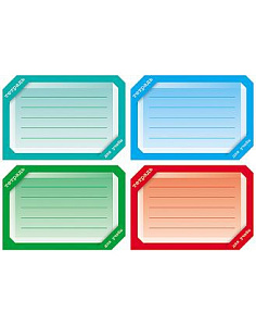 наклейки для тетрадей 16шт цветные европодвес 14729 /hatber 