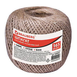 шпагат джутовый банковский, полированный, длина 165м, диаметр 1.5мм, 1200текс 600644 /br изображение шпагат джутовый банковский, полированный, длина 165м, диаметр 1.5мм, 1200текс 600644 /br