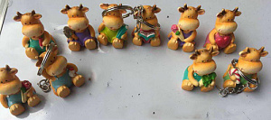 брелок милый бычок ассорти ну-0979 /miland