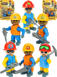 конструктор пласт. фигурки: бригада строителей ассорти блистер y17434047